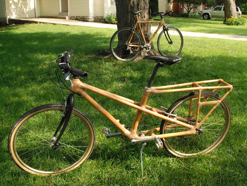 Bamboo Cargo Bike with bamboo bike
