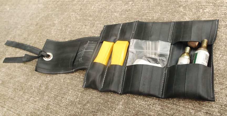 Open tool roll with tools